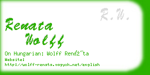 renata wolff business card